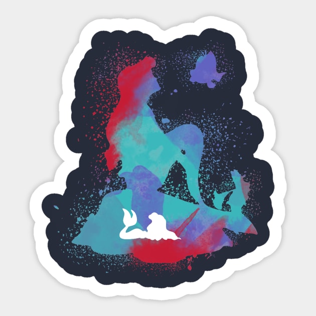 Being a mermaid you are happy Sticker by magenta-dream